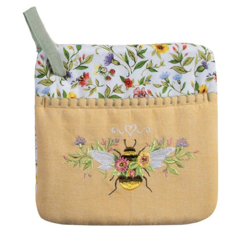 Bee & Floral Pocket Mitt