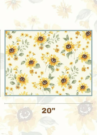 SUNFLOWERS FOREVER Countertop Dish Drying Mat