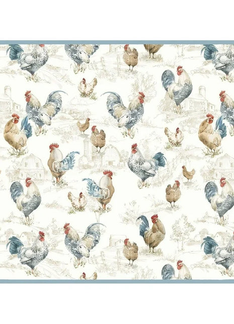 COUNTRYSIDE ROOSTER Countertop Dish Drying Mat