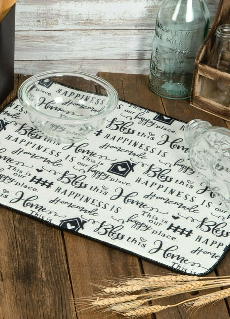 Farmhouse Countertop Drying Mat, 16" x 20"