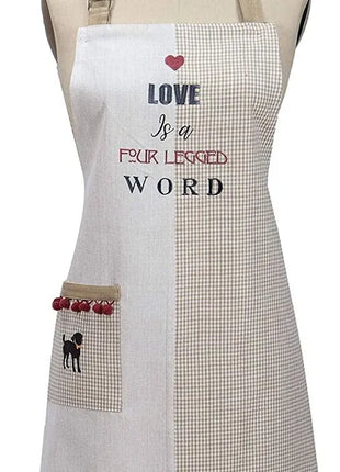 Four Legged Word Embroidered Chef Apron