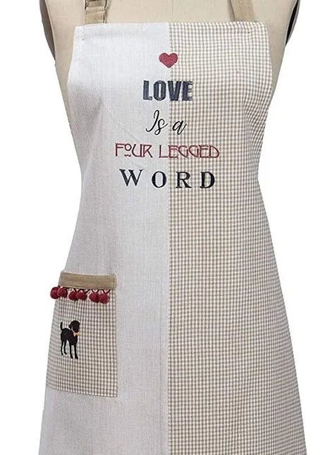 Four Legged Word Embroidered Chef Apron