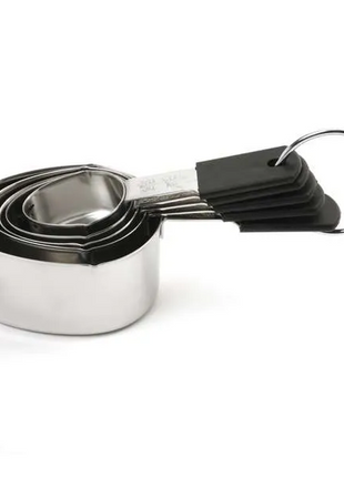 GRIP-EZ STAINLESS STEEL MEASURING CUPS, 5PC SET