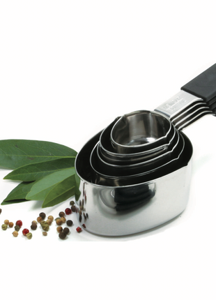 GRIP-EZ STAINLESS STEEL MEASURING CUPS, 5PC SET