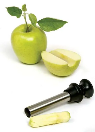 S/S DELUXE APPLE CORER WITH CORE EJECTOR, BLACK