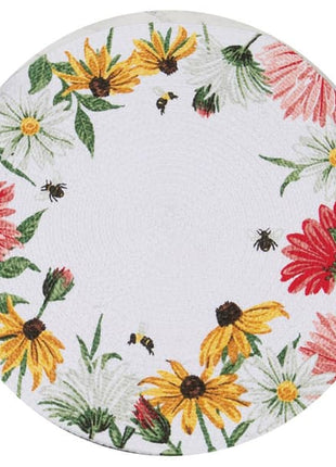 Floral Buzz Round Braided Placemat