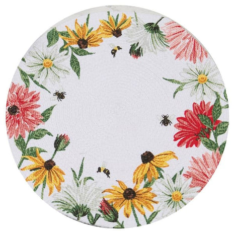 Floral Buzz Round Braided Placemat