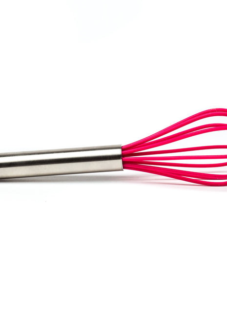8.5" SILICONE WHISK, RASPBERRY