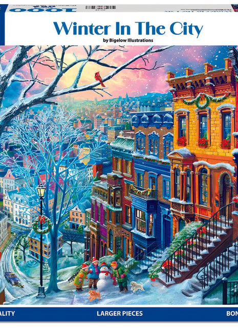 Winter In The City - 1000 Piece Puzzle Larger Pieces
