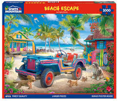 Beach Escape - 1000 Piece Puzzle Larger Pieces