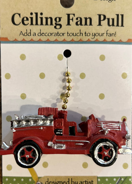 Ceiling Fan Pull - Vintage Fire Truck