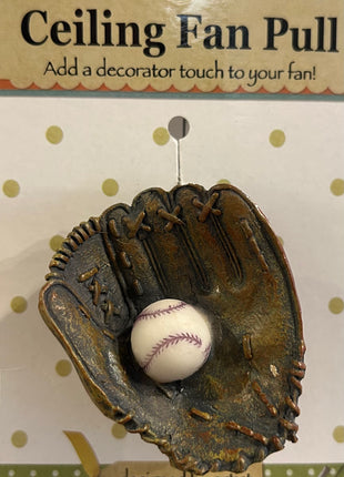 Ceiling Fan Pull - Baseball Glove & Ball