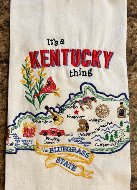 It’s A State Thing Kentucky Embroidered Flour Sack Towel