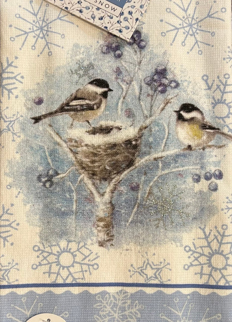 Kay Dee Kitchen Designs Let it Snow Chickadee Dual Purpose Terry Towel