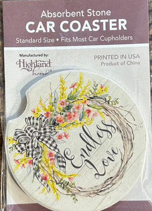 Ceramic Car Coasters - Endless Love
