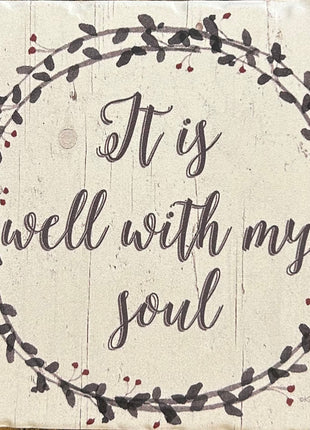 Square Coaster - It Is Well With My Soul