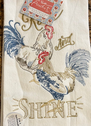 Rise And Shine Embroidered Kitchen Towel
