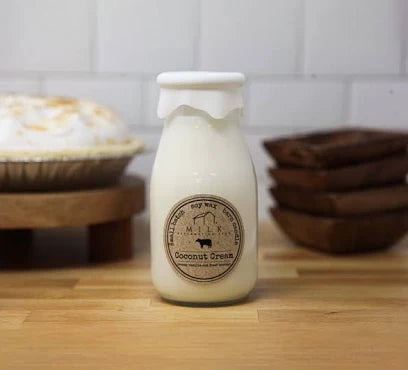Milk Bottle Candle Coconut Cream