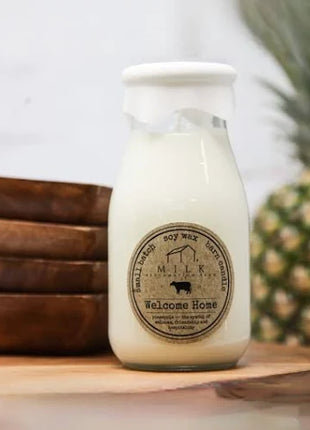Milk Bottle Candle Welcome Home