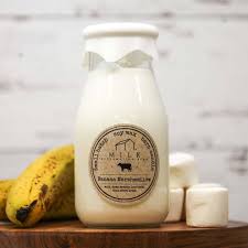 Milk Bottle Candle Banana Marshmallow