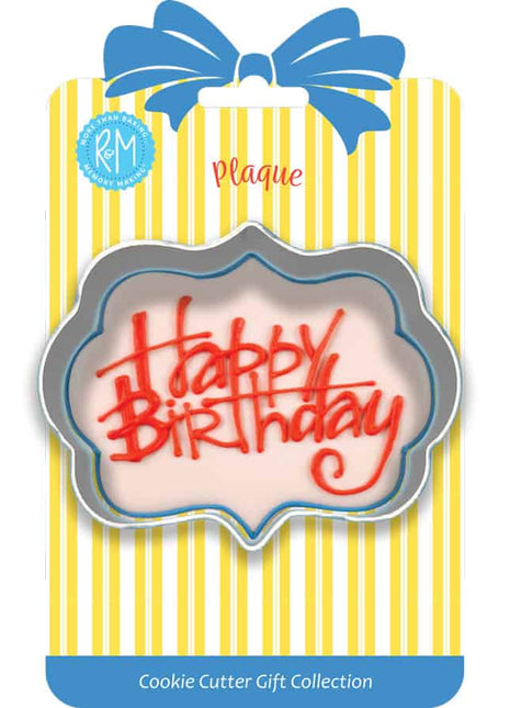 Plaque Cookie Cutter 3.5″ Carded