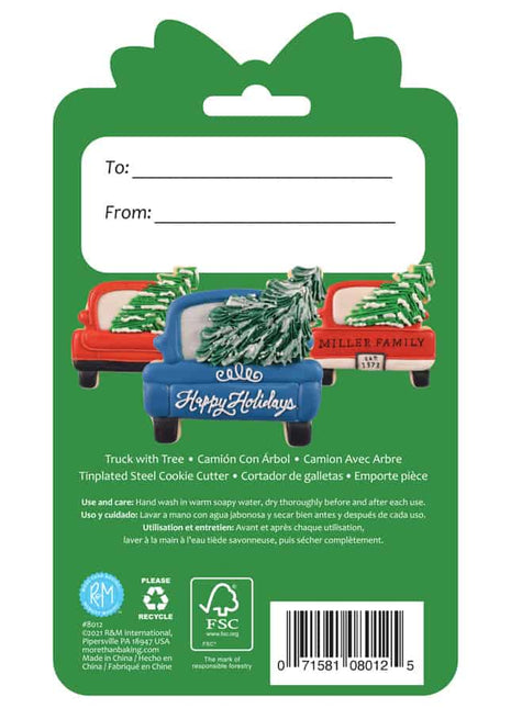 Truck w/Tree Cookie Cutter 3.25″ Carded