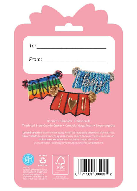 Banner Cookie Cutter 3.875″ Carded