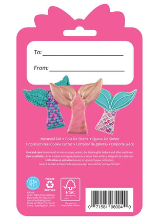 Mermaid Tail Cookie Cutter 3.75″ Carded