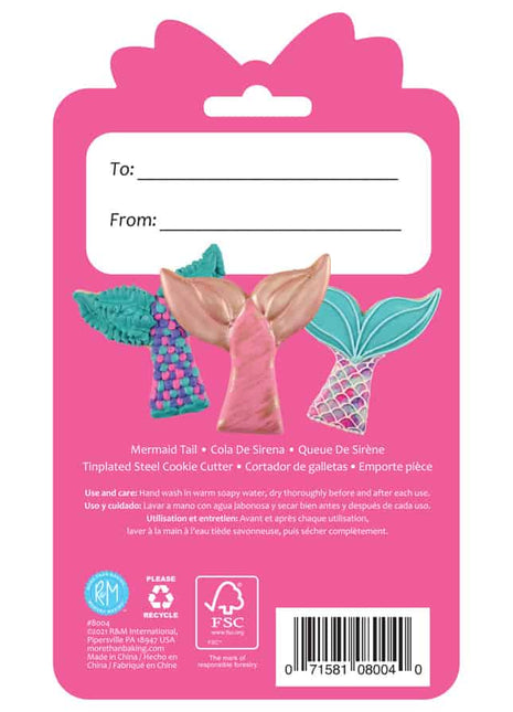 Mermaid Tail Cookie Cutter 3.75″ Carded