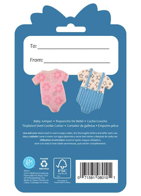 Baby Jumper Cookie Cutter 4″ Carded