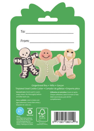 Gingerbread Boy Cookie Cutter 3.75″ Carded