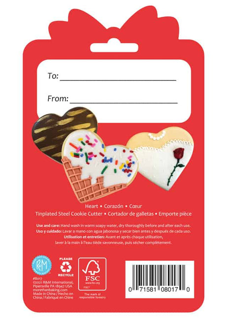 Heart Cookie Cutter 3.25″ Carded
