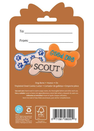 Dog Bone Cookie Cutter 3.5″ Carded