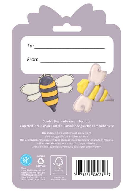 Bumble Bee Cookie Cutter 4″ Carded