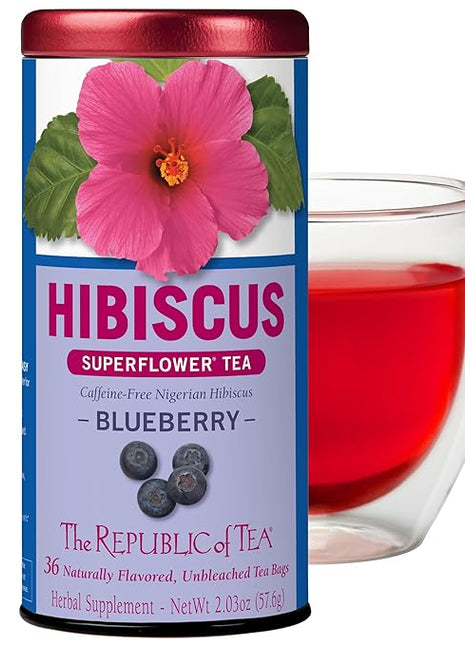 The Republic of Tea Organic Hibiscus Blueberry Superflower Tea