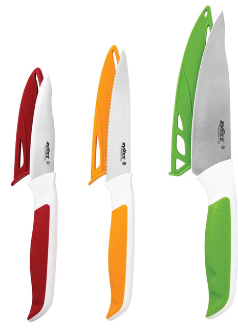 Zyliss Comfort Cutting Board and 3-Piece Knife Set