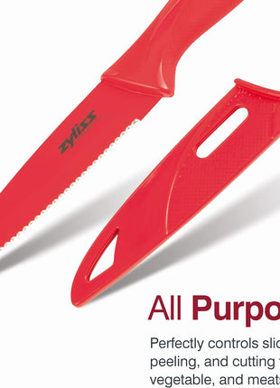 Zyliss Serrated Paring Knife with Sheath Cover