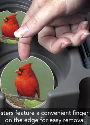 Rail Birds Single Absorbent Stone Car Coaster