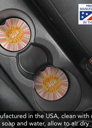 Hello Sun Absorbent Stone Car Coaster Bulk-NO PACKAGING