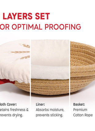 Oval & Round Cotton Rope Proofing Baskets