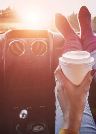 Coffee Makes Mornings Absorbent Stone Car Coaster 1 Pk