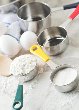 Fox Run Stainless Steel Measuring Cup Set, 4-Piece Color Set