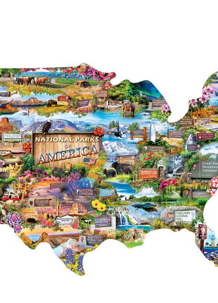 National Parks of America 1000 Piece Shaped Puzzle