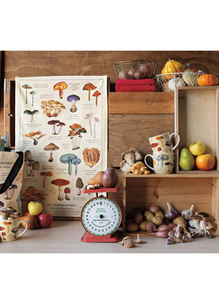 Mushrooms Fine Print Dishtowel