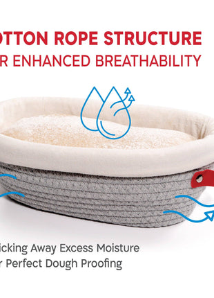 Oval & Round Cotton Rope Proofing Baskets