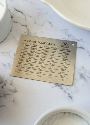 Fox Run Stainless Steel Conversion Chart Magnet, 4.3" x 3.4"