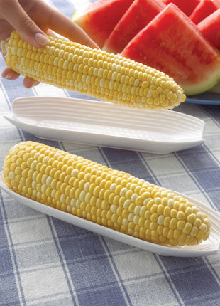 Fox Run Corn on the Cob Dish, Set of 2, 3" x 8.5"