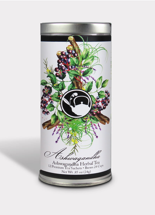 Ashwagandha Tea - 12 Tea Sachets - Tall Tin
