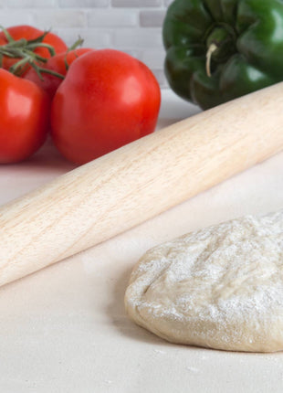 Fox Run Straight Rolling Pin with Tapered Ends, Wood, 20"
