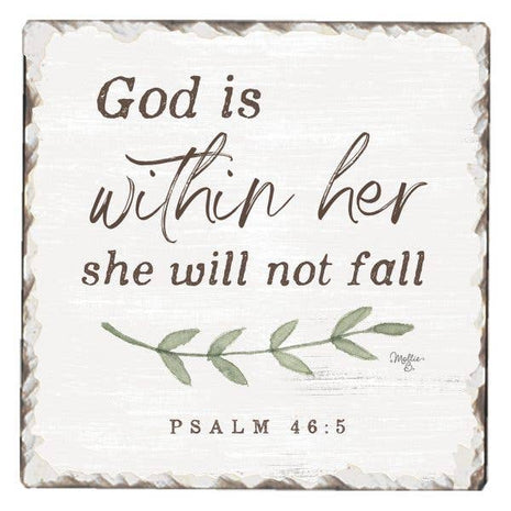 Within Her Single Absorbent Stone Tumbled Tile Coaster